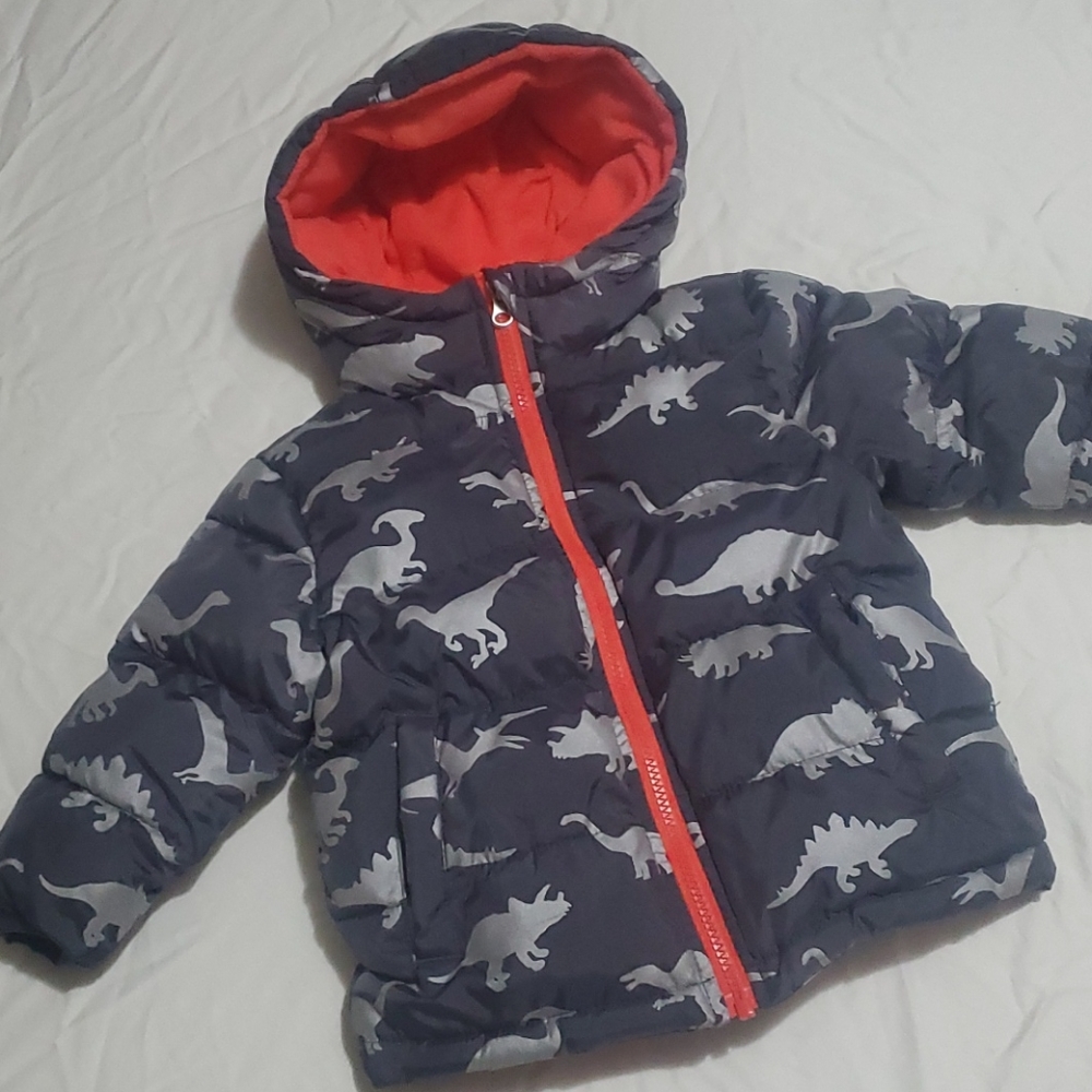 2T Toddler Puffer Coat w/Dinosaurs!